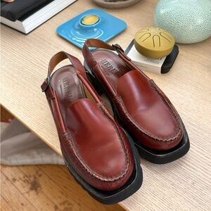 Cherry Brown Hereu Mule Loafers!
